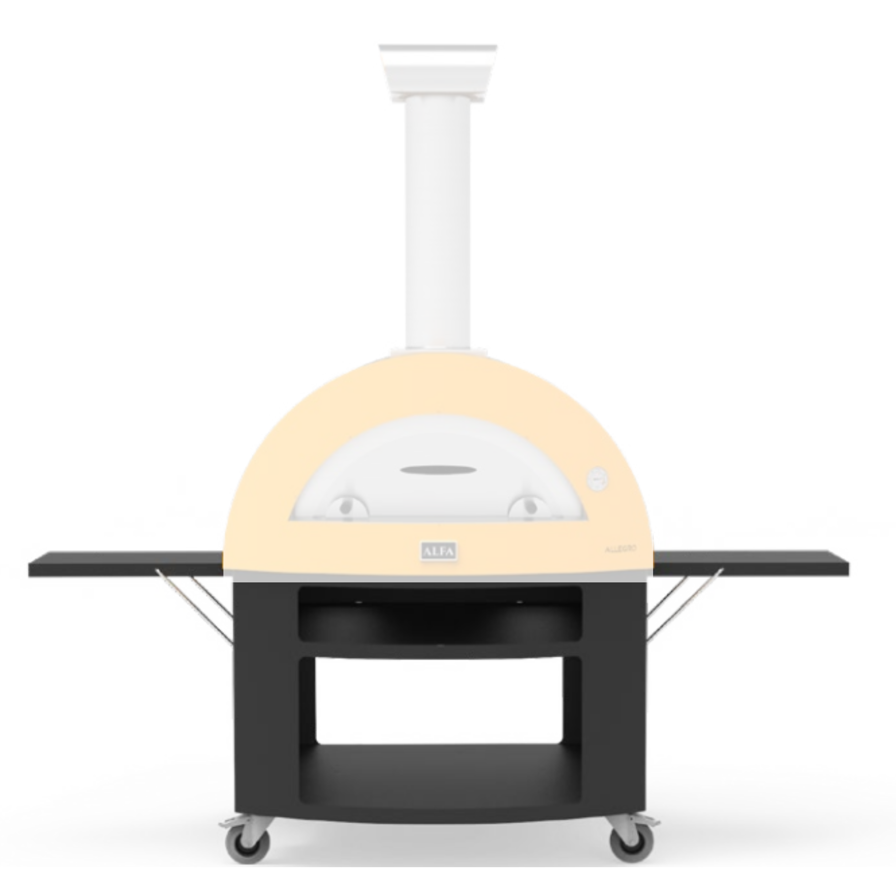 Alfa Forni Moderno, Unterbau 5 Pizze, Schwarz