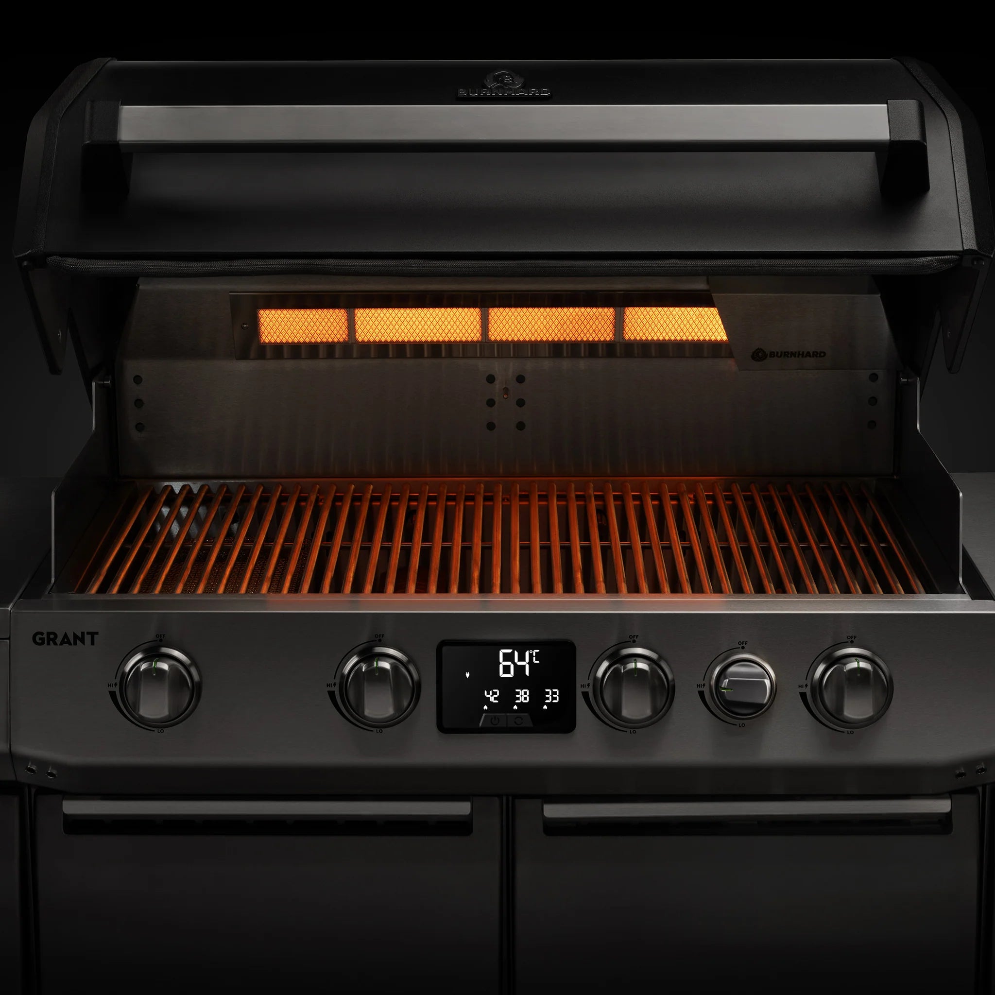 Burnhard GRANT Station - Modularer Gasgrill 4-Brenner mit Schubladen und Edelstahlrost