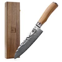 Produktbild Zayiko Damast Santokumesser, "Olive"-Serie