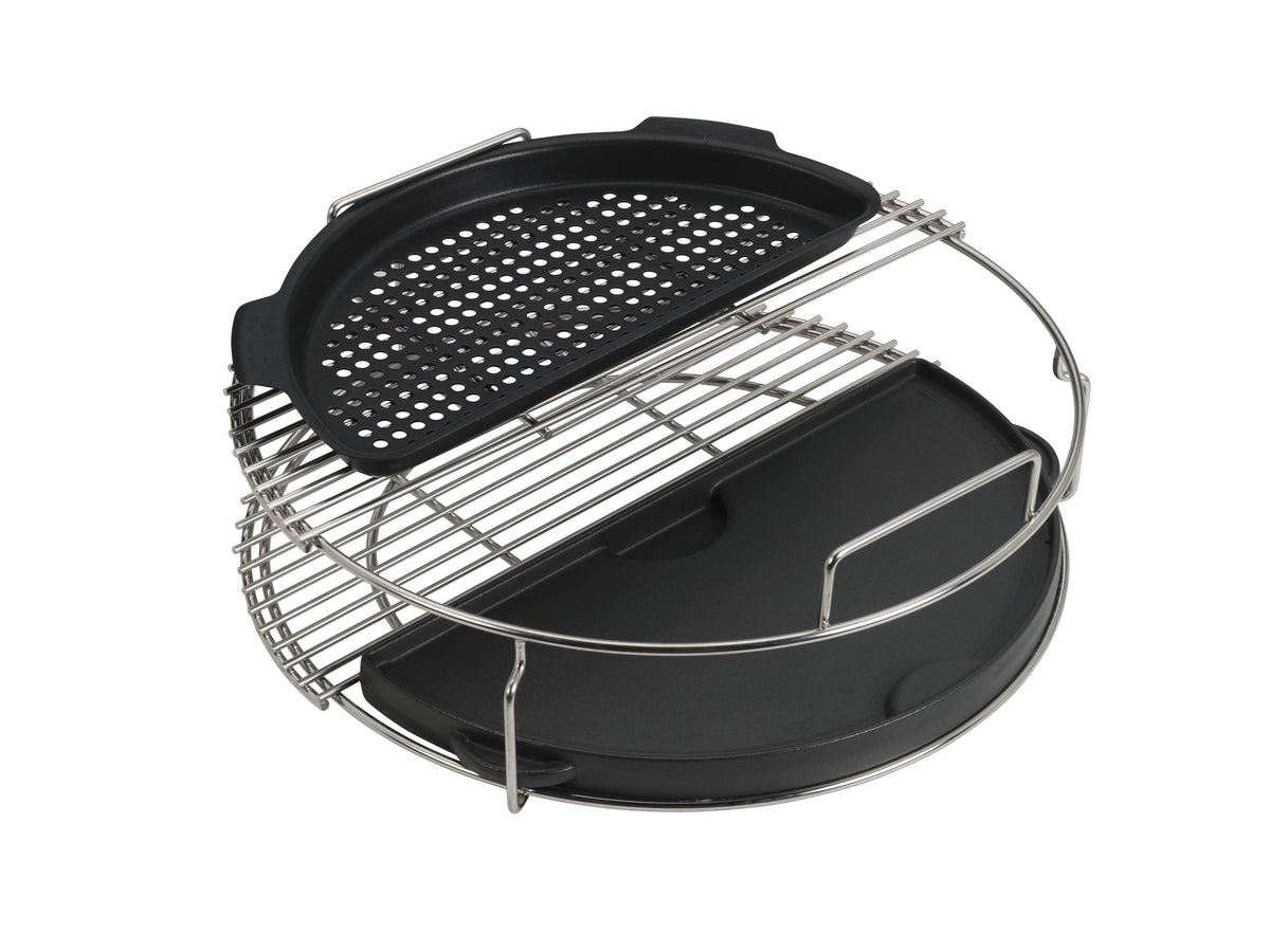 Gelochte halbrunde Grillplatte für den EGGspander XLarge