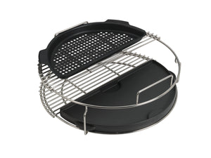 Gelochte halbrunde Grillplatte für den EGGspander XLarge