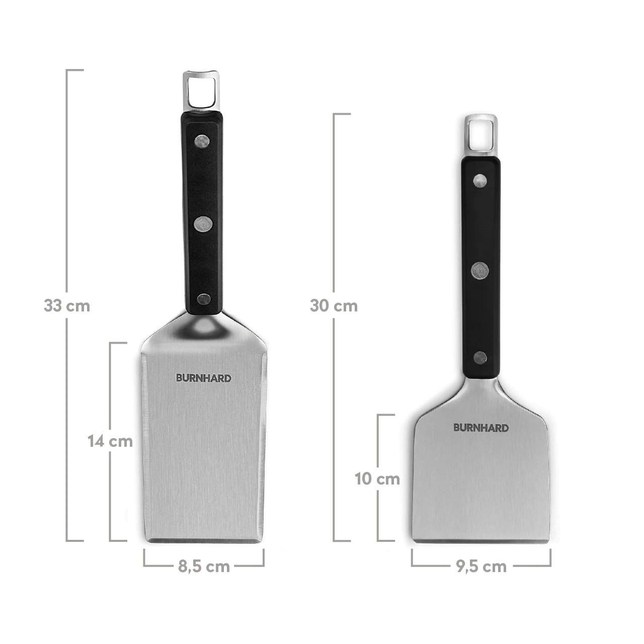Burnhard Plancha Set mit 2tlg. Grillspachtel und Grillschaber Jones