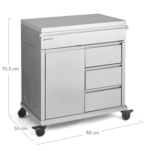 Burnhard Edelstahl Grill Beistellwagen