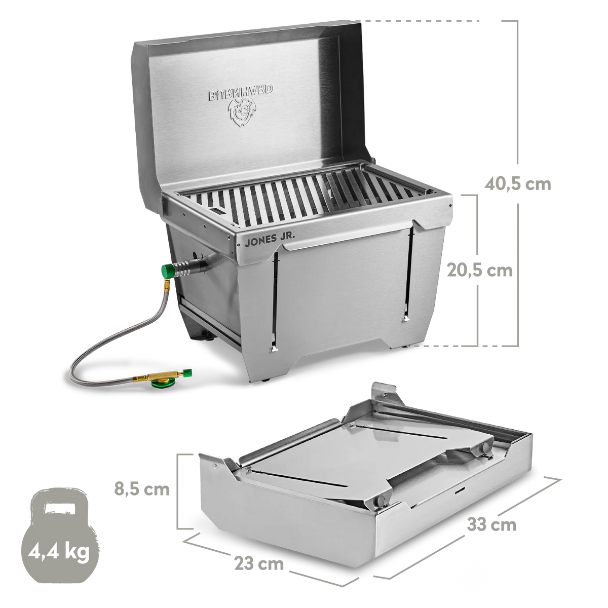 Burnhard JONES Jr. mit Gasflaschenadapter 2er Set, Detailansicht 4
