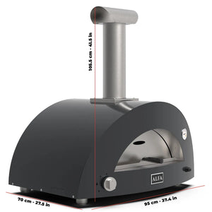 Alfa Forni Moderno 2 Pizze, Gas/Hybrid, Gelb