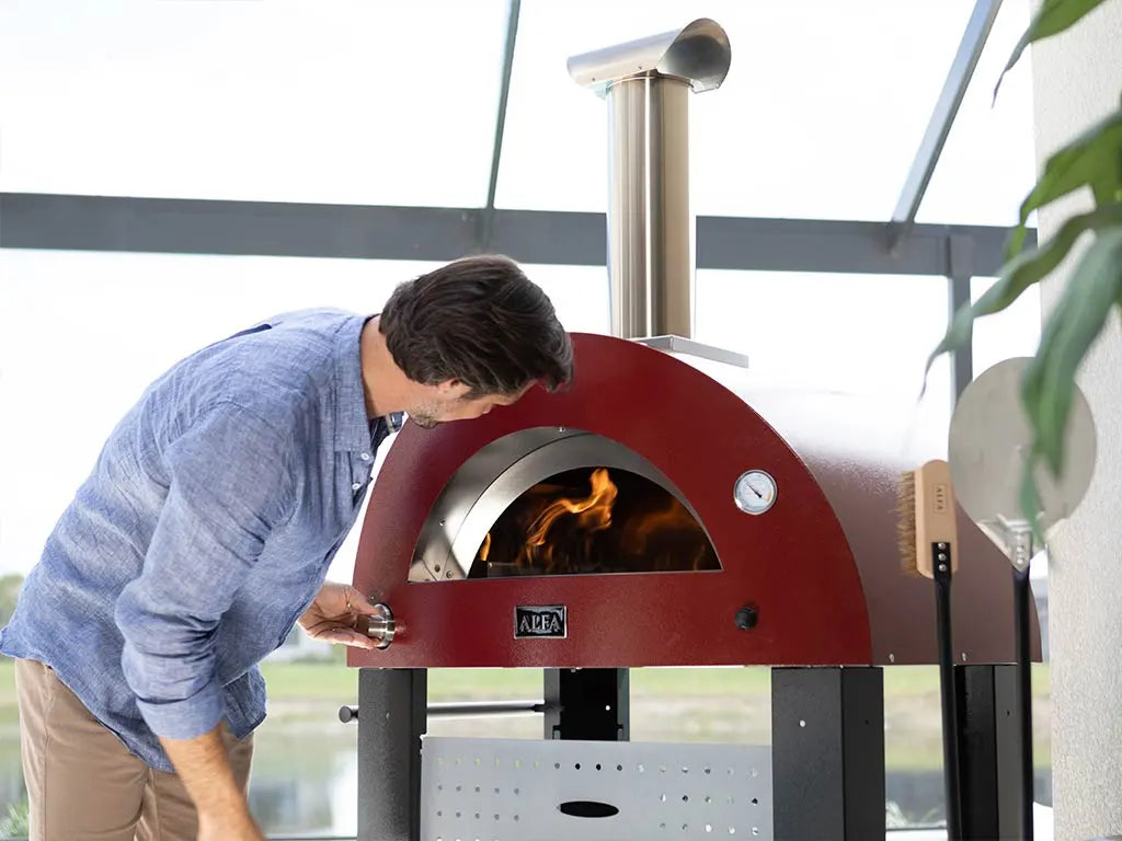 Alfa Forni Moderno 2 Pizze, Gas/Hybrid, Gelb