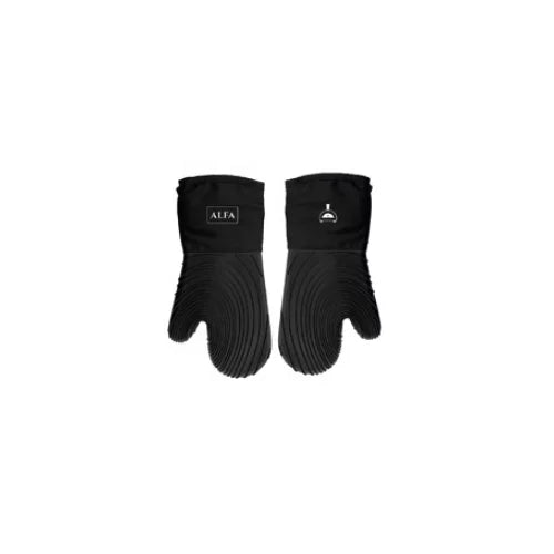 Alfa Forni Silikon Ofenhandschuhe, Schwarz -  für deinen Pizzaofen
