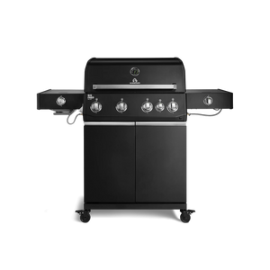 Burnhard Big FRED Deluxe Gasgrill Black Edition 4-Brenner mit Gusseisenrost Series 4