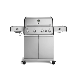 Burnhard Big FRED Deluxe Gasgrill Edelstahl 4-Brenner mit Gusseisenrost Series 4