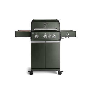 Burnhard FRED Deluxe Gasgrill 3-Brenner Green Edition mit Gusseisenrost Series 4