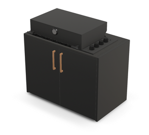 Brabura Box-Q 4-Brenner schwarz | Neuestes Edelstahlmodell