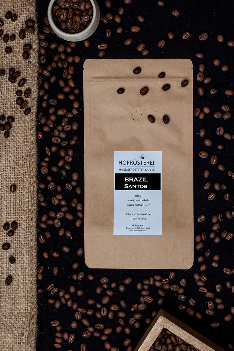 Hofrösterei Kaffeebohnen Brazil-Santos 500g