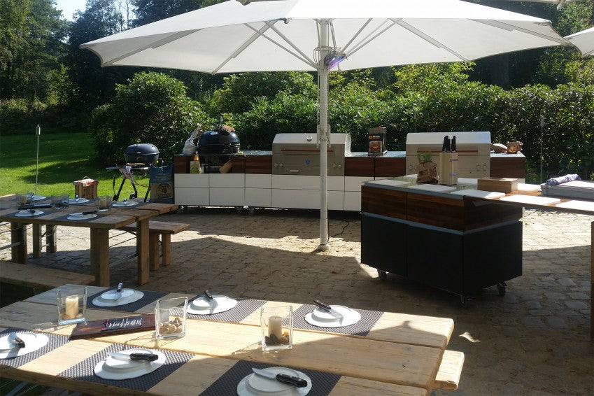 Außenbereich der Grillgoods Eventlocation