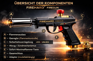 Firehard Firegun| Grillgun, Detailansicht 1