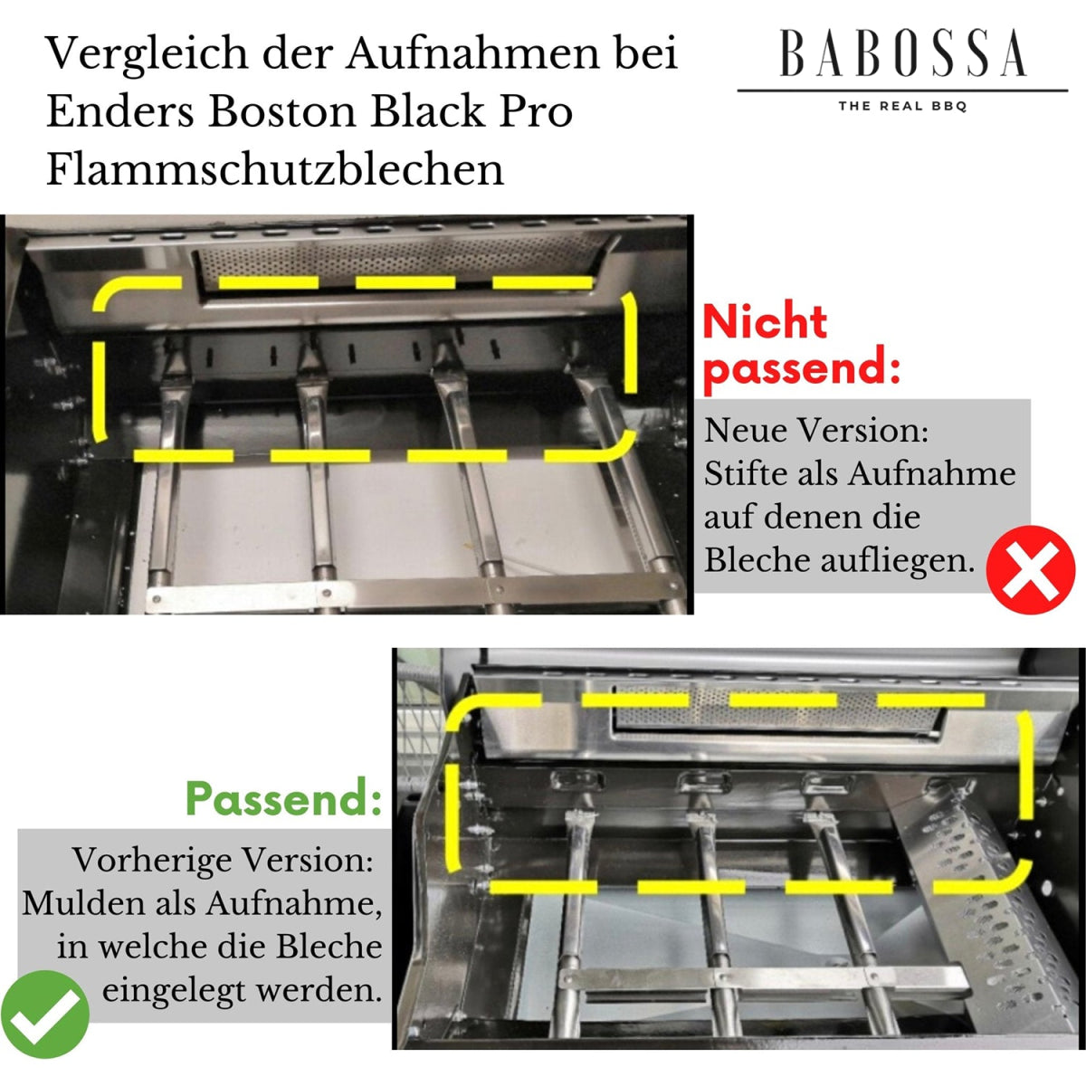Babossa Flammschutzblech, Enders Boston Black Pro