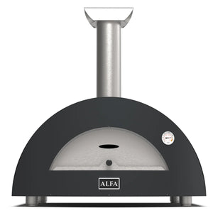 Alfa Forni Moderno 2 Pizze, Holz, Grau Frontansicht