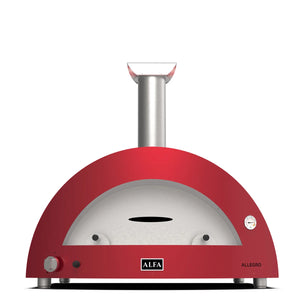 Frontansicht Alfa Forni 5Pizze Pizzaofen Holz, Antikrot