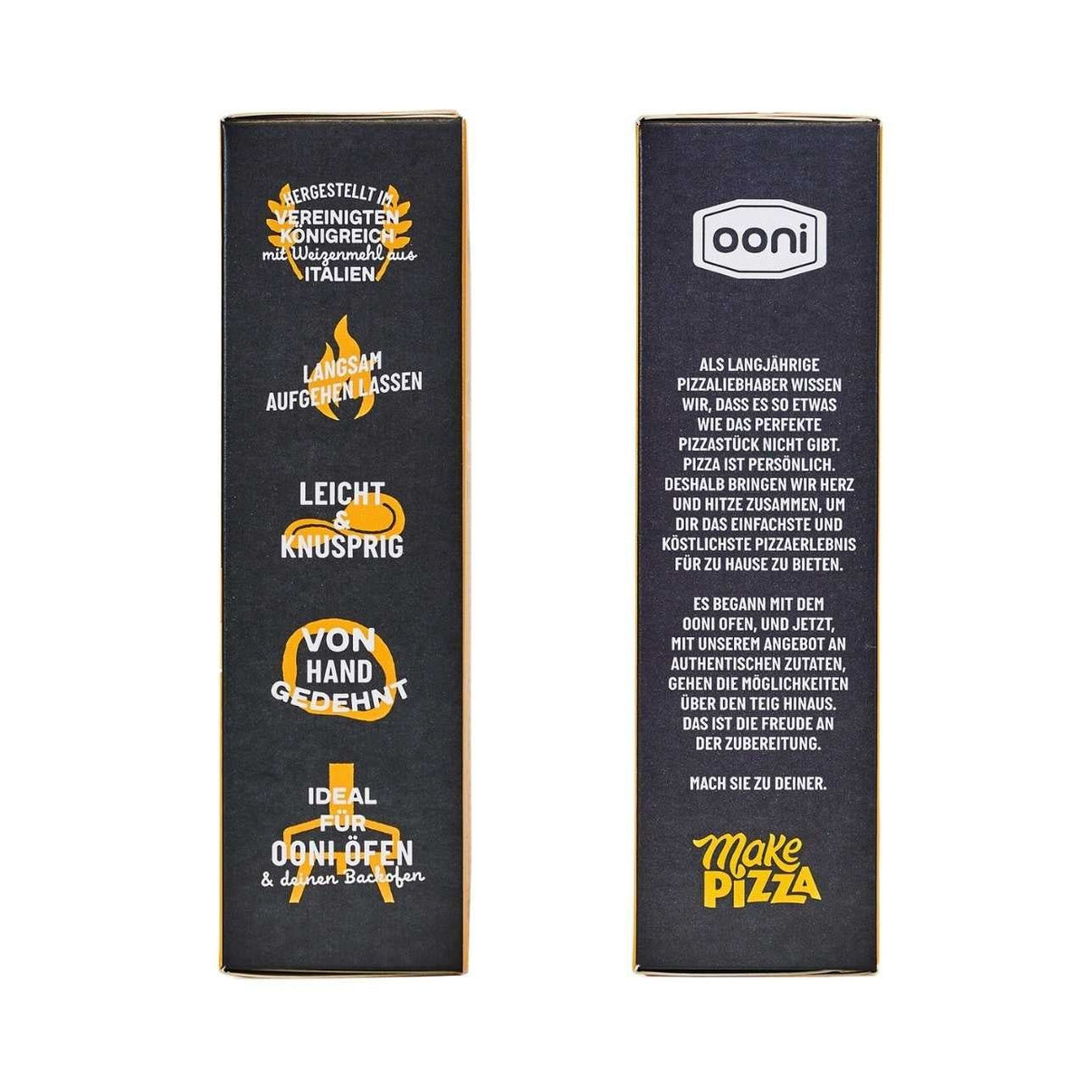 Ooni Backmischung New York Style Pizza - Seiten der Verpackung