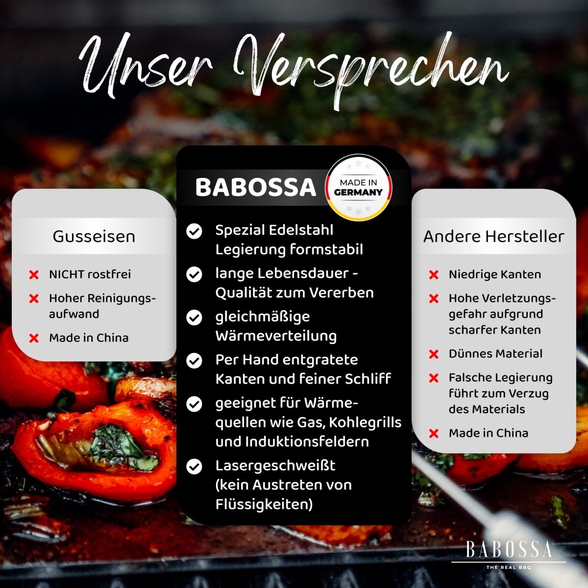 BABOSSA Plancha 2.0, Universal Medium, Grillzubehör, Detailansicht 5