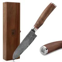 Produktbild Zayiko Damast kleines Santokumesser, "Kurumi"-Serie